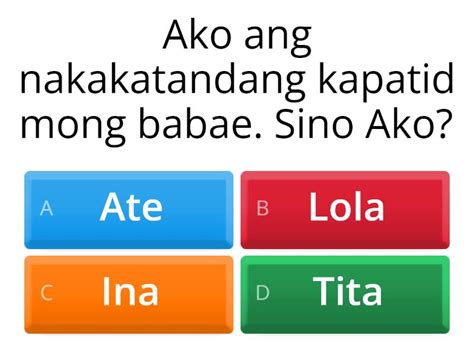 Pagganyak- filipino - Quiz