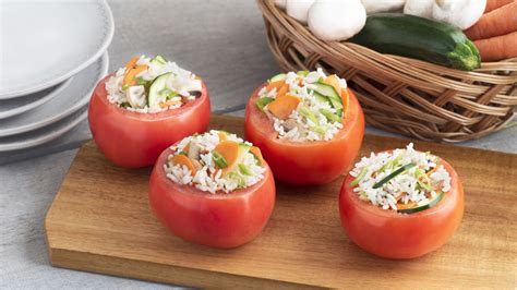 Rice And Garden Veggie Stuffed Tomatoes Success® Rice