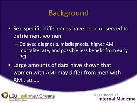 Ppt Sex Specific Chest Pain Characteristics In Ami Powerpoint Presentation Id