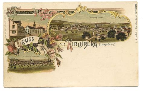 Kirchberg Sg Toggenburg Dorfzentrum K Nzli Litho Kaufen