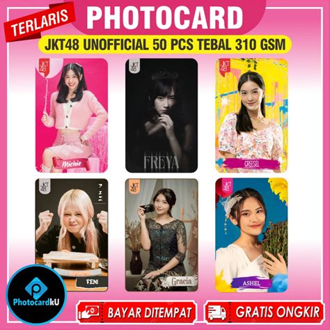 Jual Photocard Jkt Unofficial Pcs Tebal Gram Bonus Sticker Cod