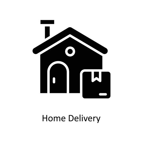 Home Delivery Vector Solid Icons Simple Stock Illustration Stock