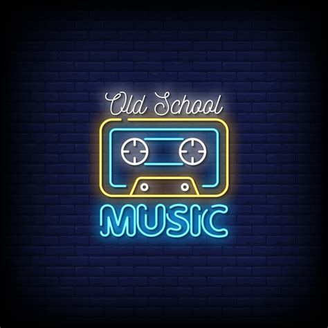 Old School Music Neon Signs Vector 2187349 Vector Art at Vecteezy