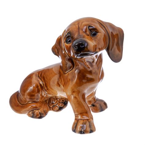 Статуэтка "Щенок таксы", фарфор, роспись, мануфактура "Goebel ...