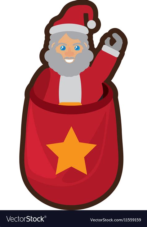 Santa Claus Christmas Character Icon Royalty Free Vector