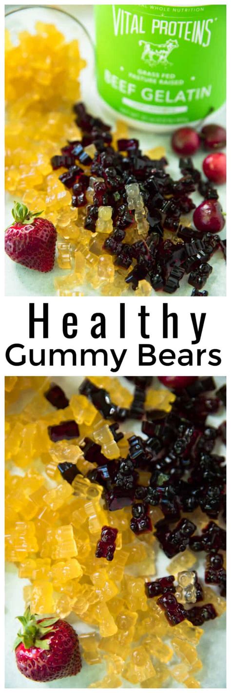 Healthy Gummy Bears Three Flavors Apple Strawberry Lemonade And Tart Cherry Kim S Cravings