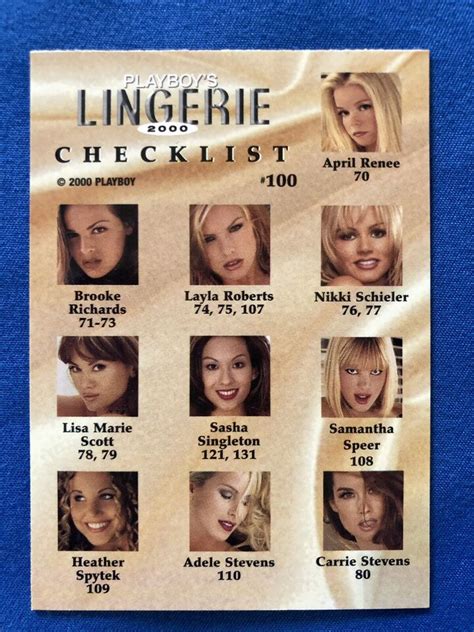 Lingerie Playboy Trading Cards Stellar Collectibles Ebay