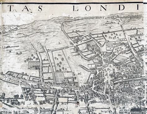 1737 George Vertue Elizabethan Map Of London The Woodcut Or Ralph