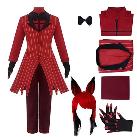 Alastor Costume Hazbin Cosplay Role Playing Costume Red Suit Halloween