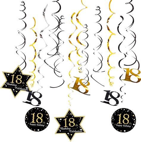 Nhbetys Pcs Th Birthday Party Hanging Swirls Decorations Kit