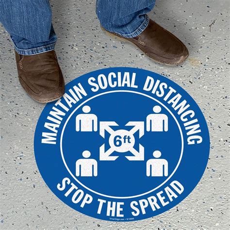 Smartsign Maintain Social Distancing Stop The Spread Anti Slip