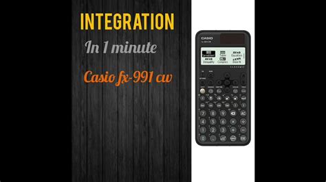 Integrationcasio Fx 991cwhschow To Integration In Casio Fx 991cw