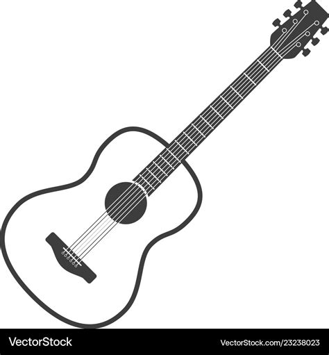 Acoustic Guitar Icon Royalty Free Vector Image