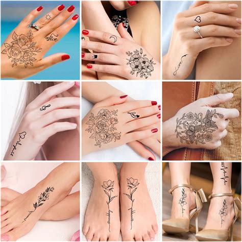 Cerlaza Tatuajes Temporales Para Mujeres Y Adultos Estilos De Henna