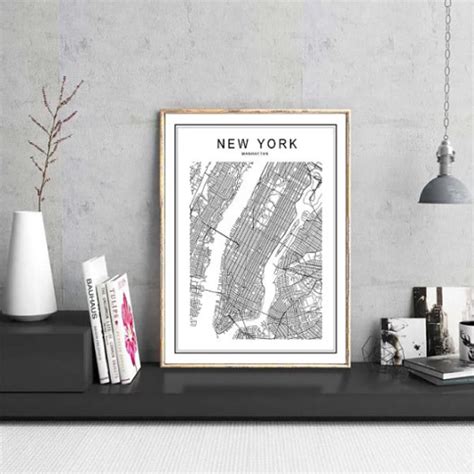 Plakat Mapa Nowy Jork New York Plakat Z Map Archiwum Pakamera Pl