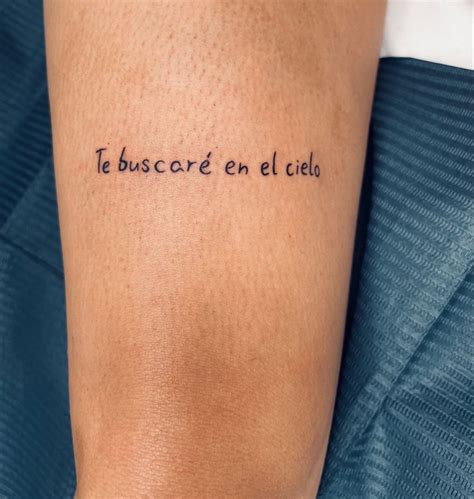 Te Buscar En El Cielo Tatuajes Espa Oles Tatuaje Texto Ideas De