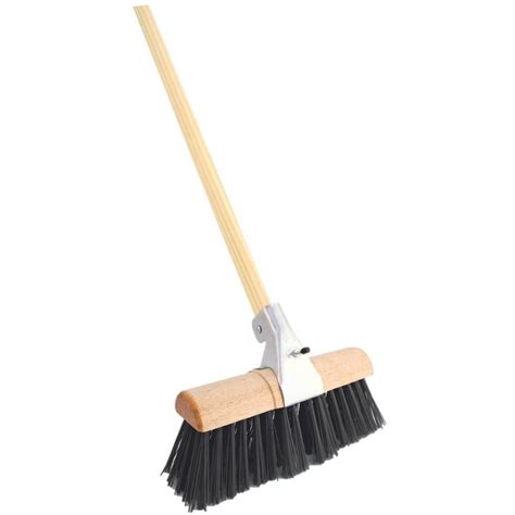 Stiff Heavy Duty Yard Brush Saddle Back Farmers Brush Broom Stiff Pvc