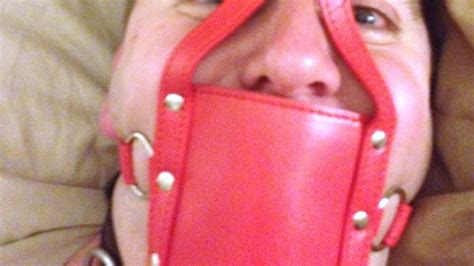BBW Teases Harness Gagged Man Bound To Bed BBW Domination BBW Bondage Man In Bondage Male And