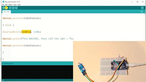 Ldr Sensor With Nodemcu Arduino Code Youtube