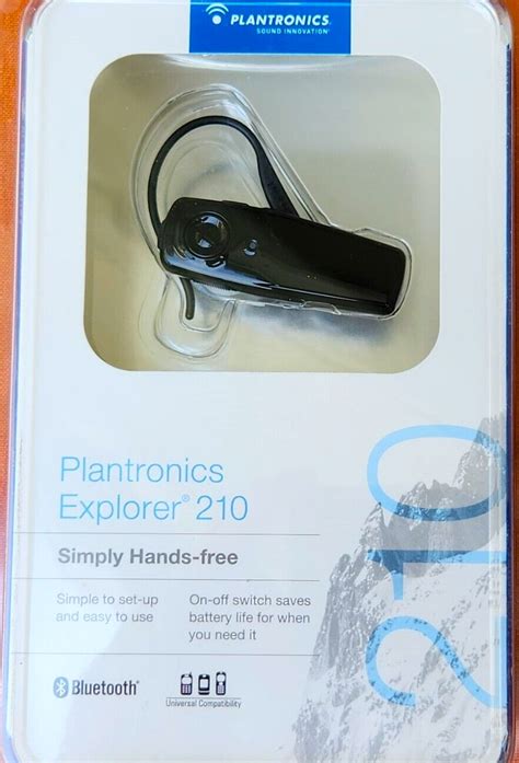 New Plantronics Explorer 210 Simply Hands Free Bluetooth Wireless 210r