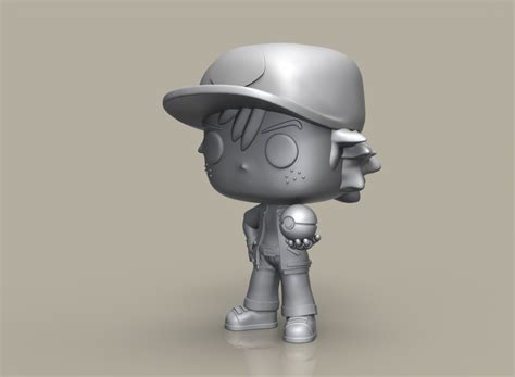 STL file ASH KETCHUM (POKÉMON) VERSIÓN FUNKO POP 🐉 ・3D printing idea to ...