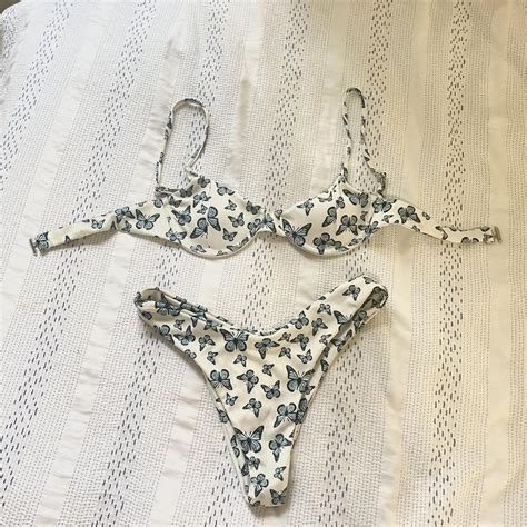 Super Cute Small Butterfly Zaful Bikini Top Is Depop