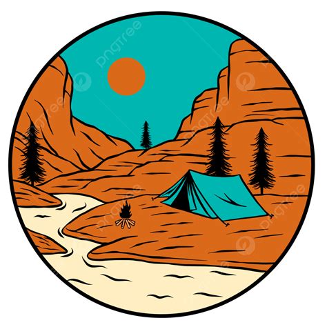 Camping Adventure Vector Art Camping Emblem Nature Png And Vector