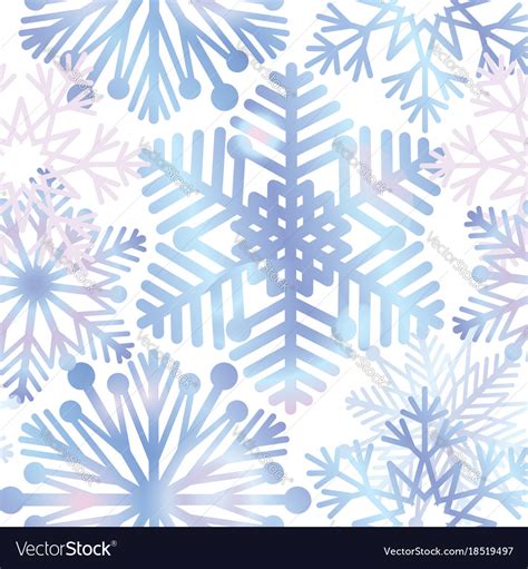 Snow Seamless Pattern Winter Holiday Christmas Vector Image