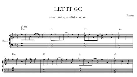 Let It Go Frozen Partitura Para Piano En Pdf