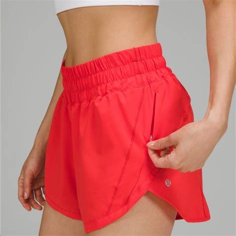 Lululemon Athletica Shorts Lululemon Love Red Track That High Rise