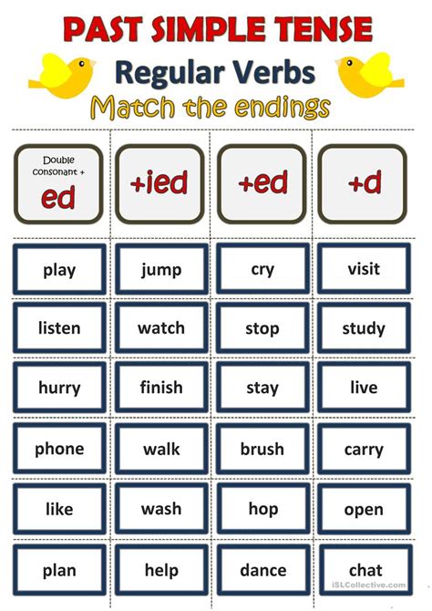 Simple Past Regular Verbs Assessment