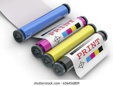 Cmyk Printing Press Test Print D Stock Illustration