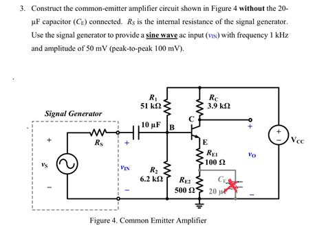 Solved Construct The Common Emitter Amplifier Circuit Shown Chegg