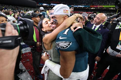 Jalen Hurts celebrates Eagles Super Bowl LIX win with fiancee: See the
