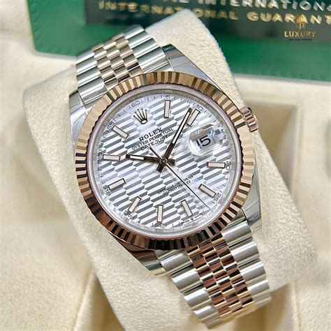 Ng H Rolex Datejust Silver Fluted Jubilee Size Mm Ht Luxury