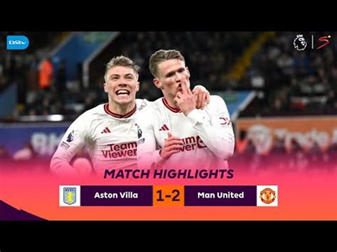 Aston Villa V Man United Match In 3 Minutes Premier League Supersport