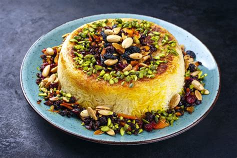 Traditional Persian Tahdig Jeweled Javaher Polow Bride Basmati Rice