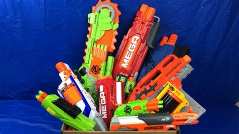 Big Box Of Toy Guns For Kids Nerf Toy Weapons Youtube