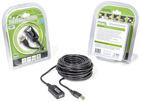 Plugable USB 2 0 Active Extension Cable 10m 32 Plugable Technologies