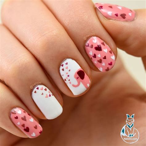 Nailzini A Nail Art Blog Cute Elephant Valentine Nail Art Elephant