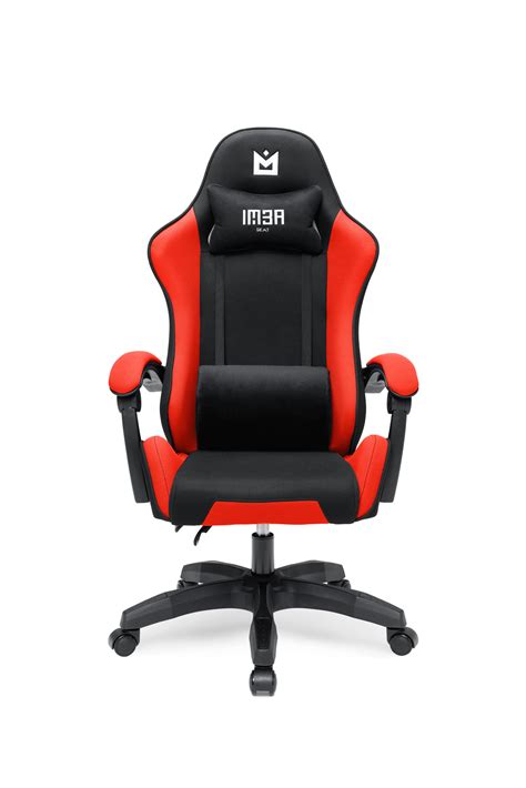 Fotel Gamingowy Imba Strider Red Czerwony Tkanina Ergonomiczny Imba