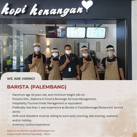 Lowongan Kerja Barista Kopi Kenangan Wilayah Palembang KabarKerja