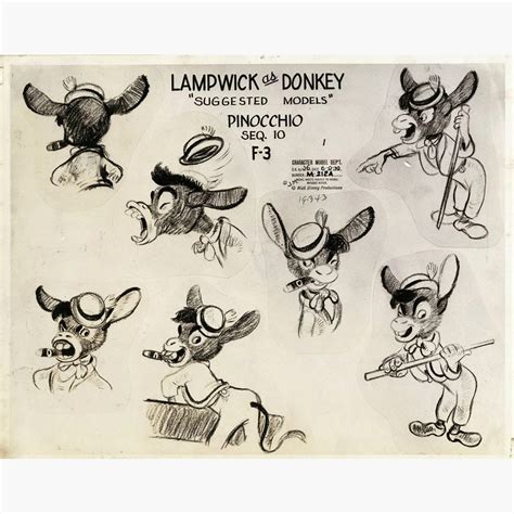 Pinocchio Donkey Model Sheet | Disney animation art, Disney concept art ...