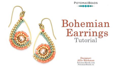 Bohemian Earrings Diy Jewelry Making Tutorial By Potomacbeads Youtube