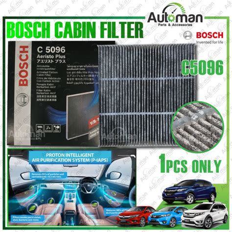 Honda City 2014 2019 Jazz BR V HR V Bosch Activated Carbon CABIN AIR