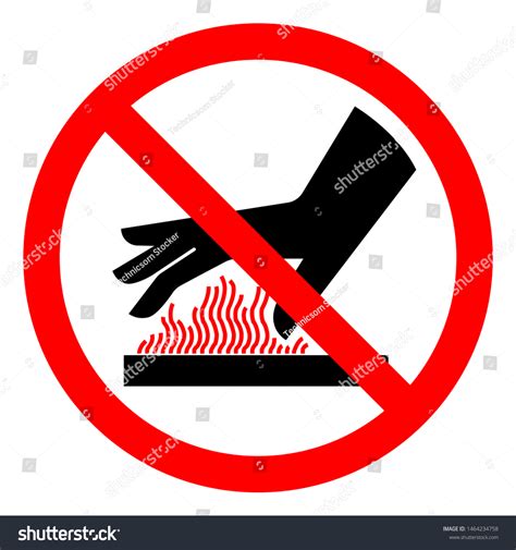 Do Not Touch Hot Surface Symbol Stock Vector Royalty Free Shutterstock