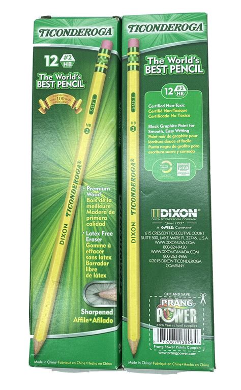 2 Pack Ticonderoga Pre Sharpened Pencils Hb 2 Yellow Dozen Ebay