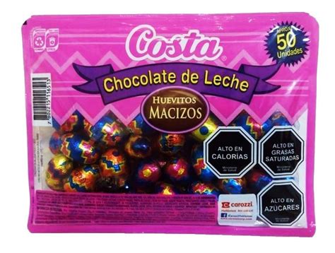 Pack 2 Bandejas X 50 Huevos Macizos Chocolate De Leche Costa Cuotas