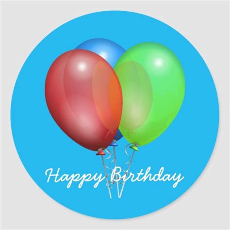 Birthday Balloon Stickers Printed Balloons Birthday Board