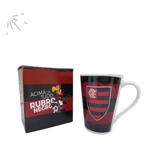 Caneca Flamengo Porcelana Rubro Negro Caf Ch Gua Ml Submarino